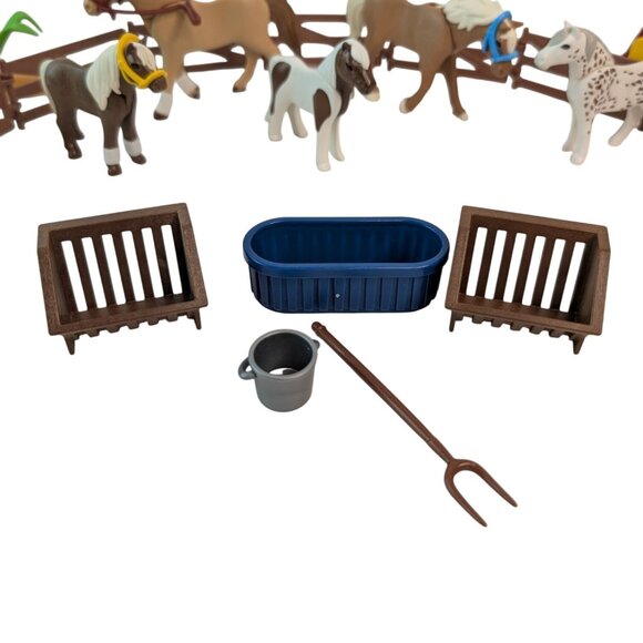 Playmobil Horse Ranch Toy Figures Playset Country Wagon Fence Dog Cat Animals - Picture 4 of 8